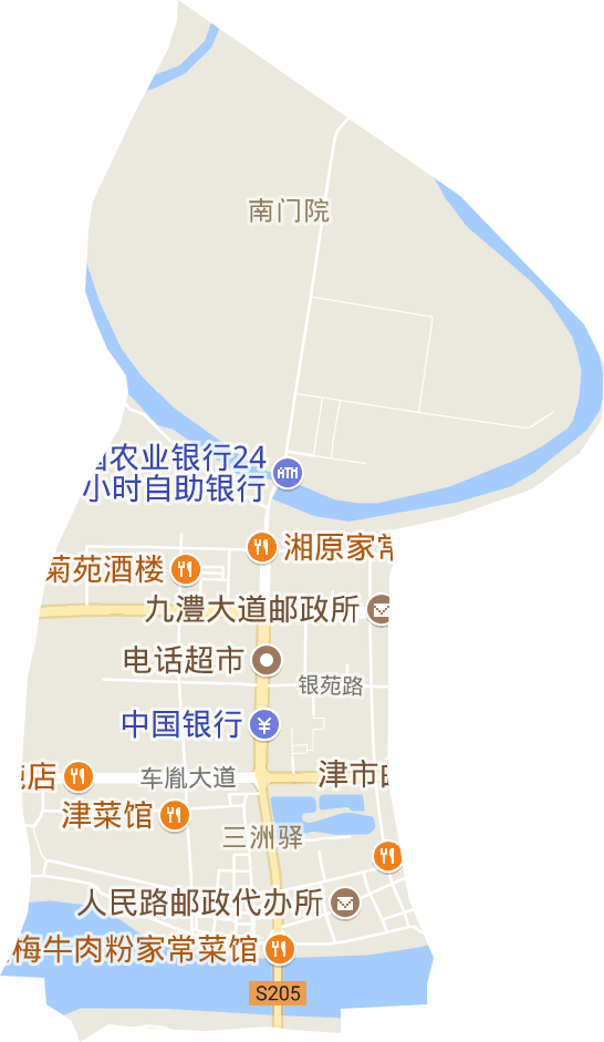三洲驿街道电子地图