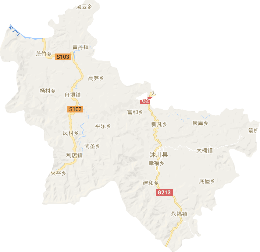 沐川县电子地图