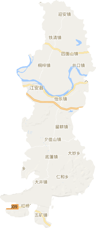 江安县电子地图