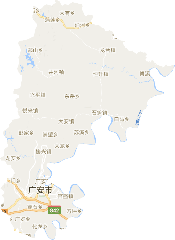 广安区电子地图高清版大图