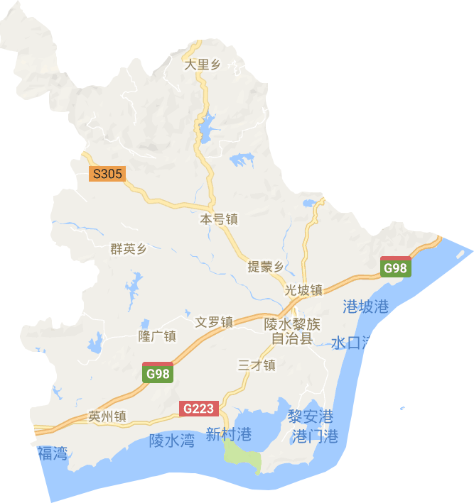 陵水黎族自治县电子地图
