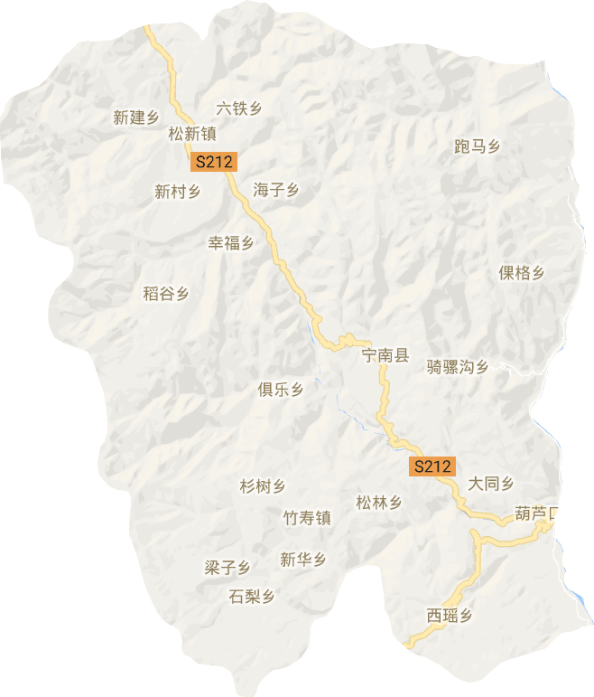 宁南县电子地图