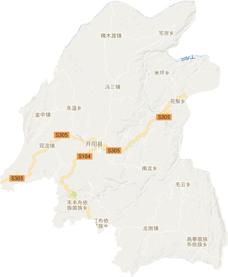 开阳县电子地图