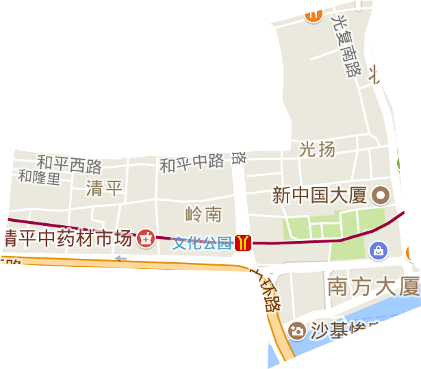 岭南街道电子地图