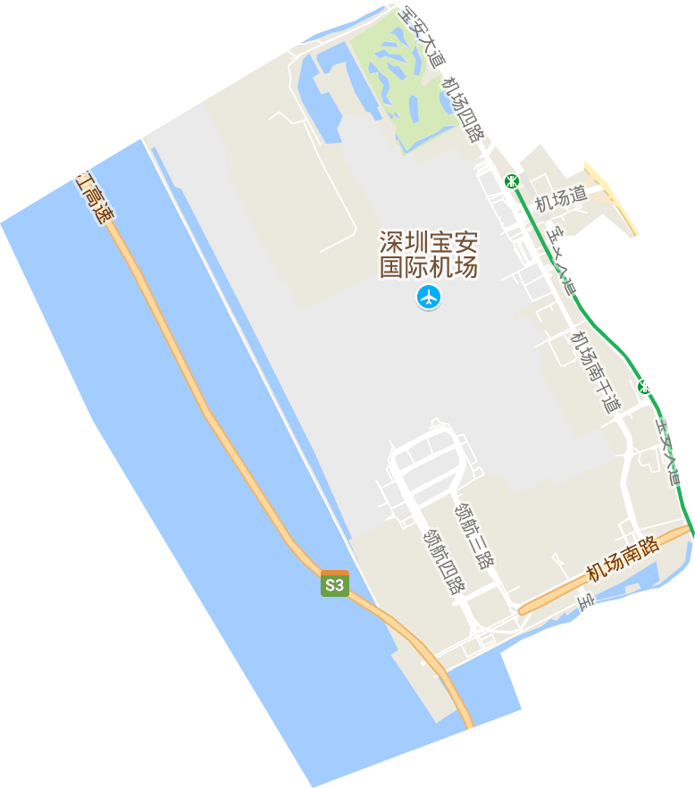 深圳市宝安国际机场电子地图