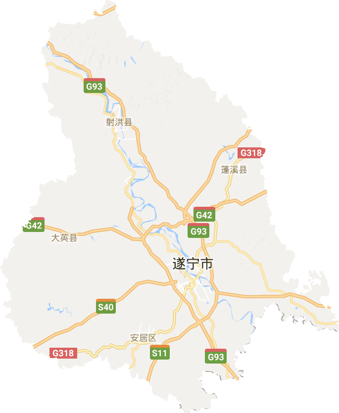 遂宁市电子地图