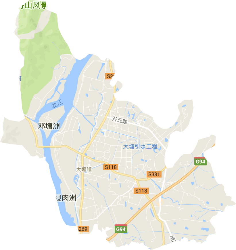 广东省佛山市三水区大塘镇电子地图高清版大图