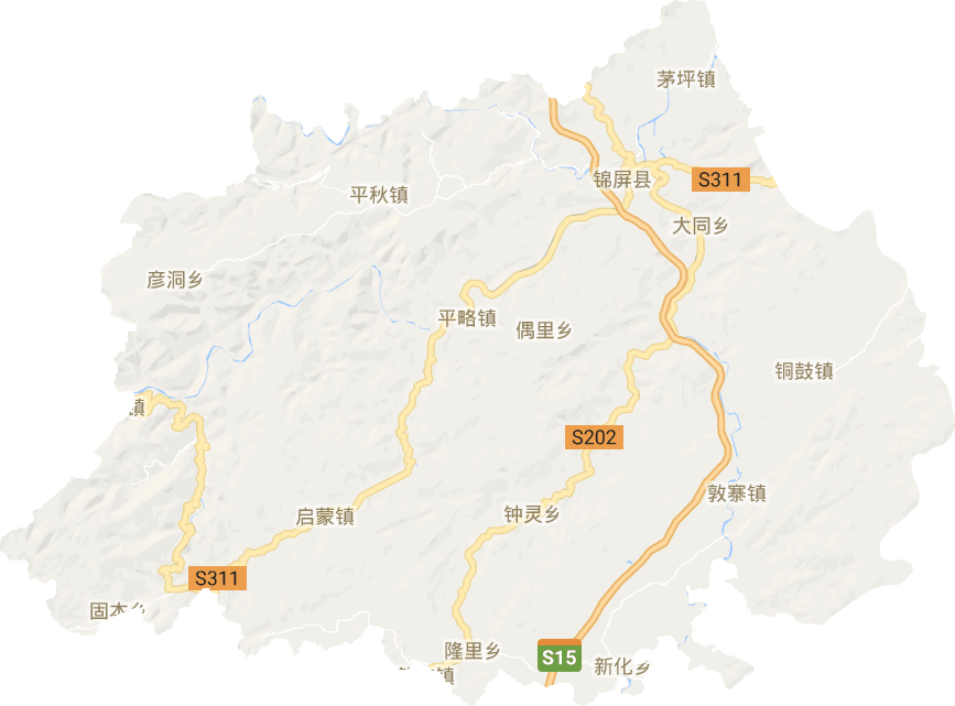 锦屏县电子地图