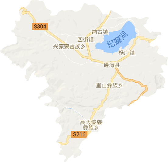 云南省玉溪市通海县电子地图高清版大图图片