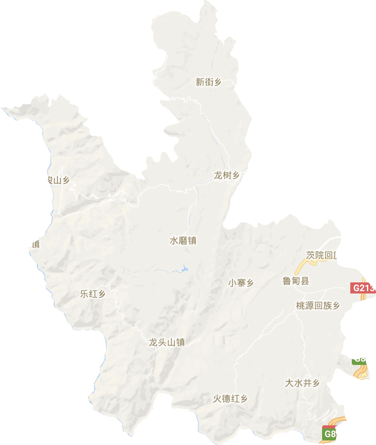 鲁甸县电子地图