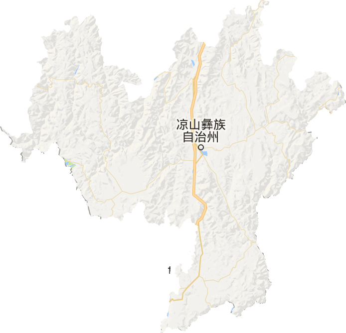 凉山彝族自治州电子地图