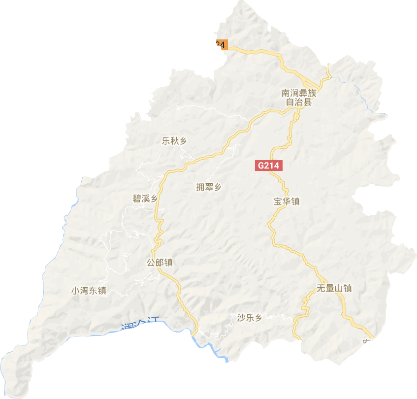 南涧彝族自治县电子地图
