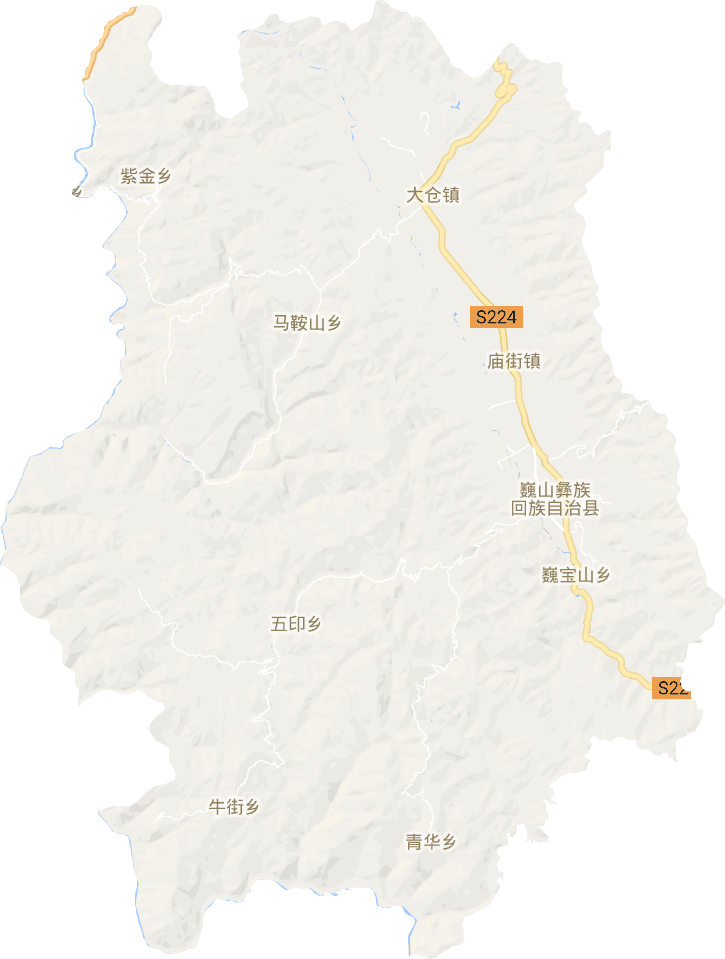 巍山彝族回族自治县电子地图