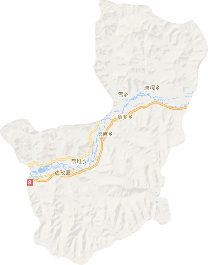 达孜县电子地图