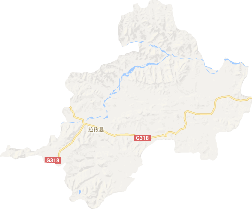 拉孜县电子地图