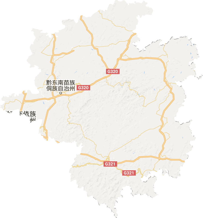 黔东南苗族侗族自治州电子地图