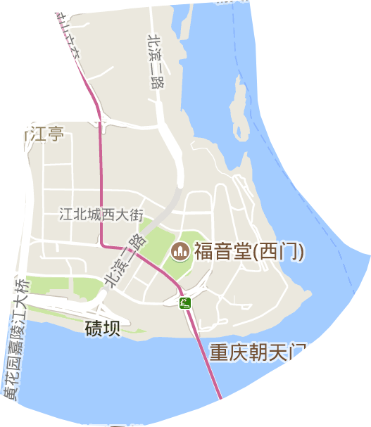 江北城街道电子地图