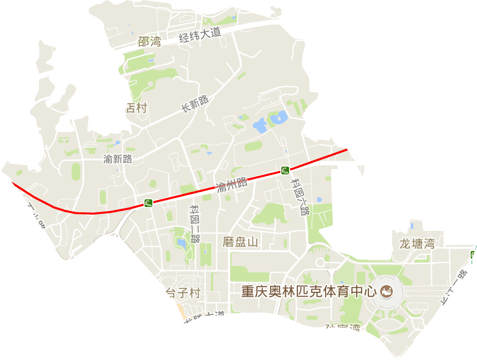 渝州路街道电子地图
