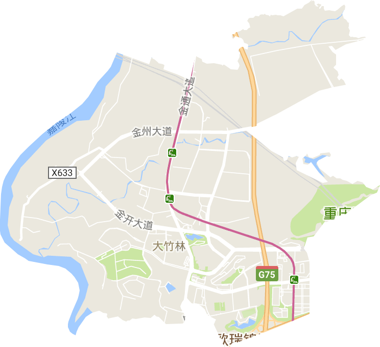 大竹林街道电子地图