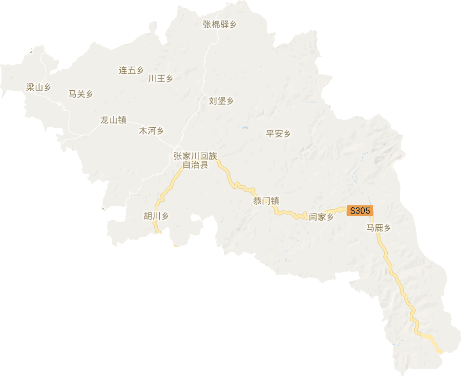 张家川回族自治县电子地图