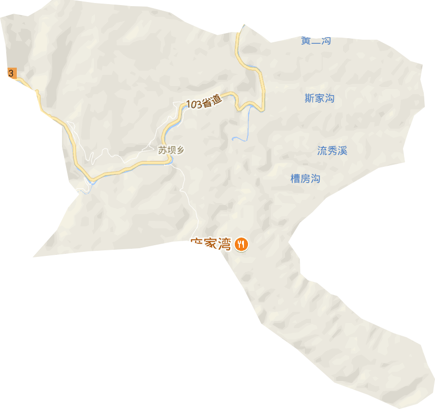 苏坝乡电子地图