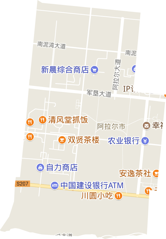 金银川路街道电子地图