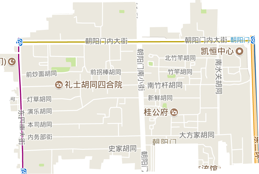 朝阳门街道电子地图