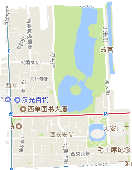 西长安街街道电子地图