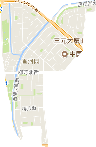 香河园街道电子地图