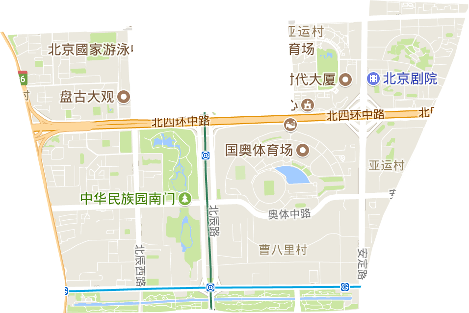 亚运村街道电子地图