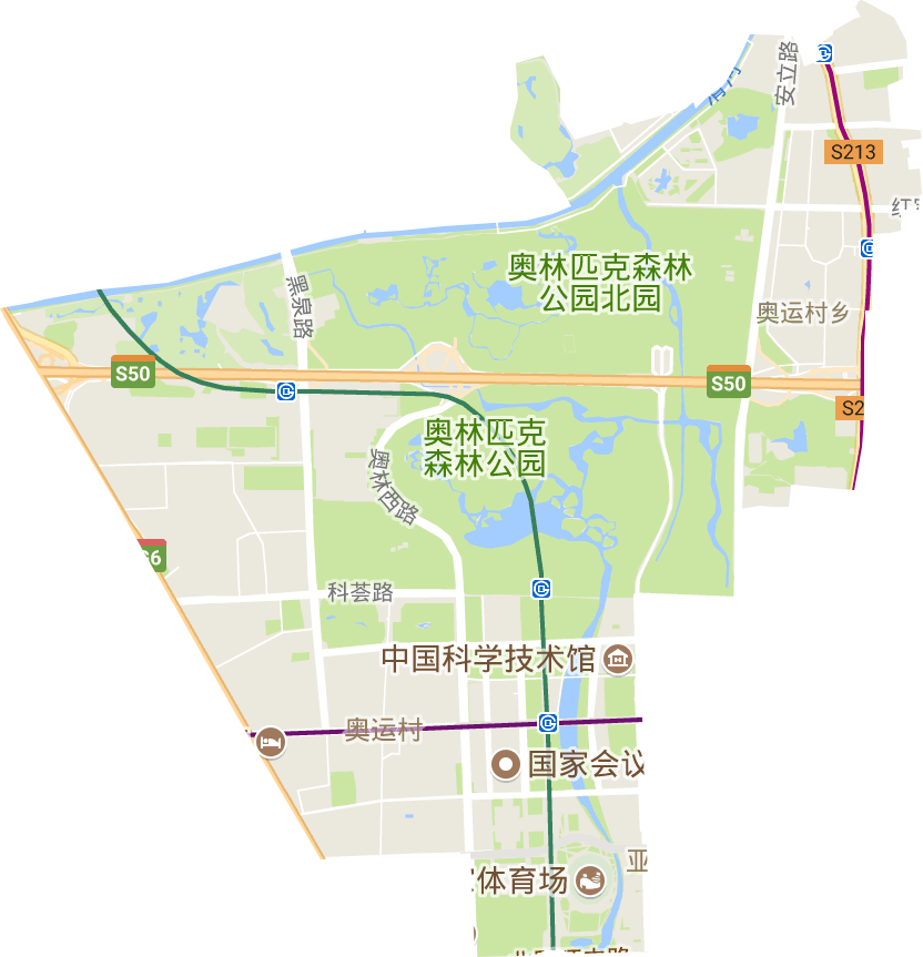 奥运村街道电子地图