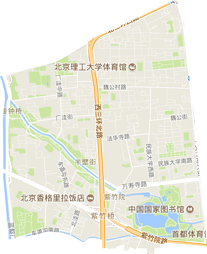 紫竹院街道电子地图