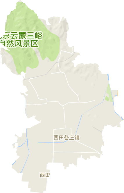 西田各庄镇电子地图