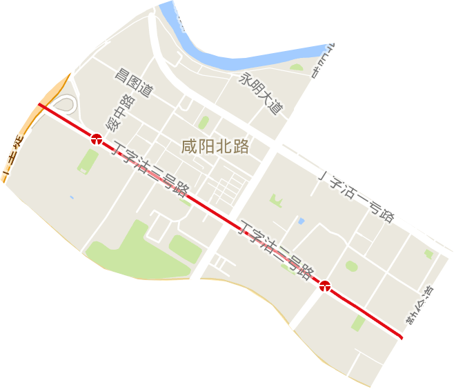 咸阳北路街道电子地图