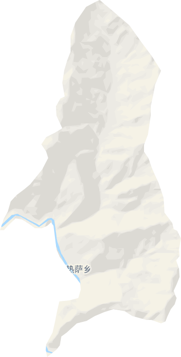 加热萨乡电子地图