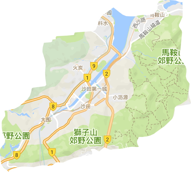 沙田区电子地图