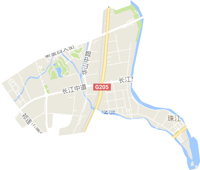 珠江道街道电子地图