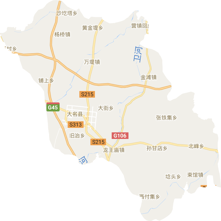 大名县电子地图