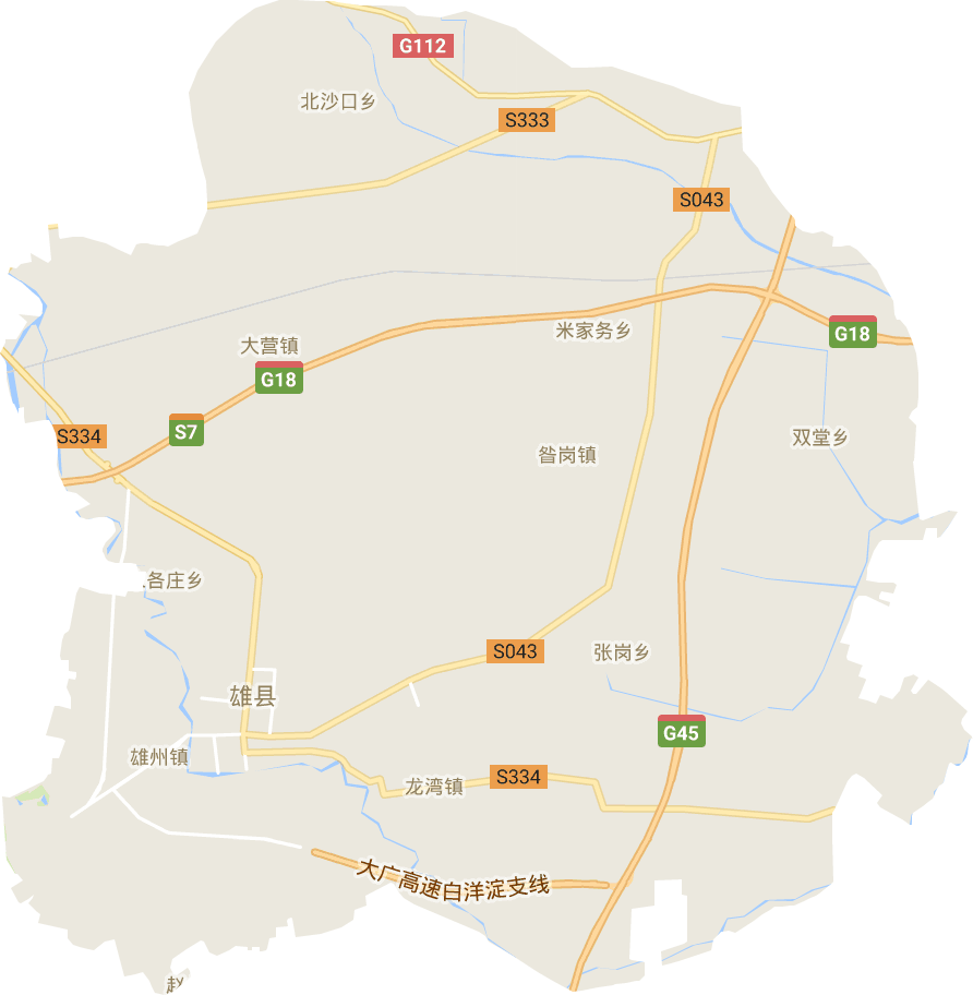 雄县电子地图高清版大图