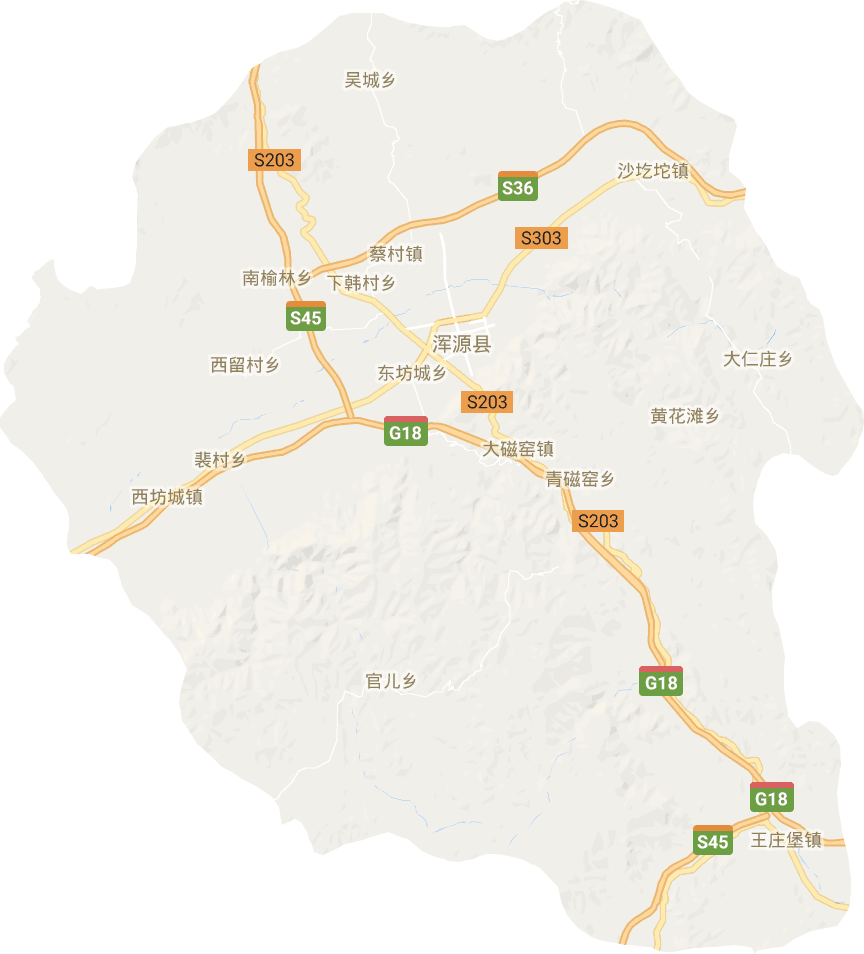 浑源县电子地图