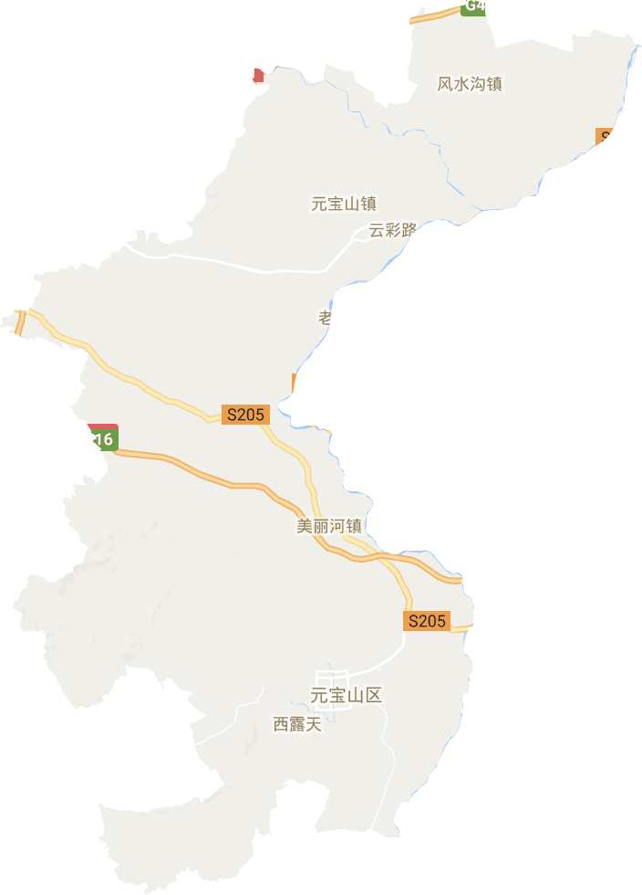 元宝山区电子地图
