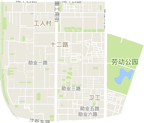 工人村街道电子地图