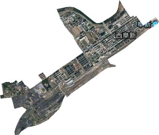 西阜新街道卫星图