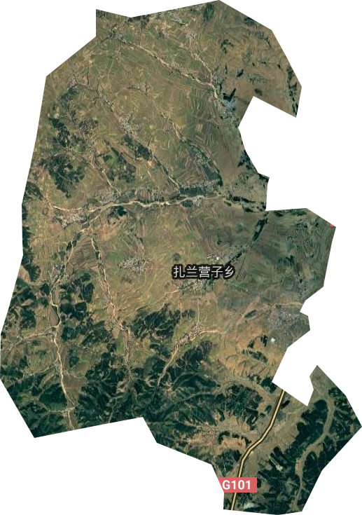 扎兰营子镇卫星图
