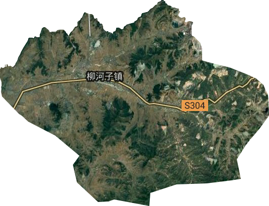 柳河子镇卫星图