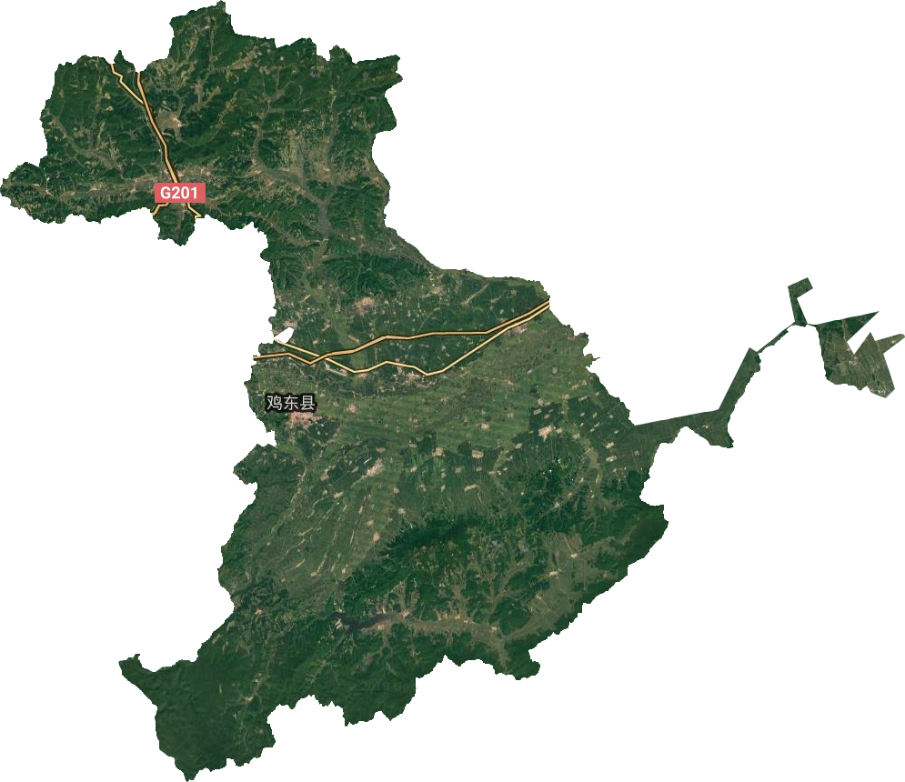 鸡东县卫星图