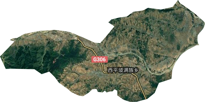 西平坡满族乡卫星图
