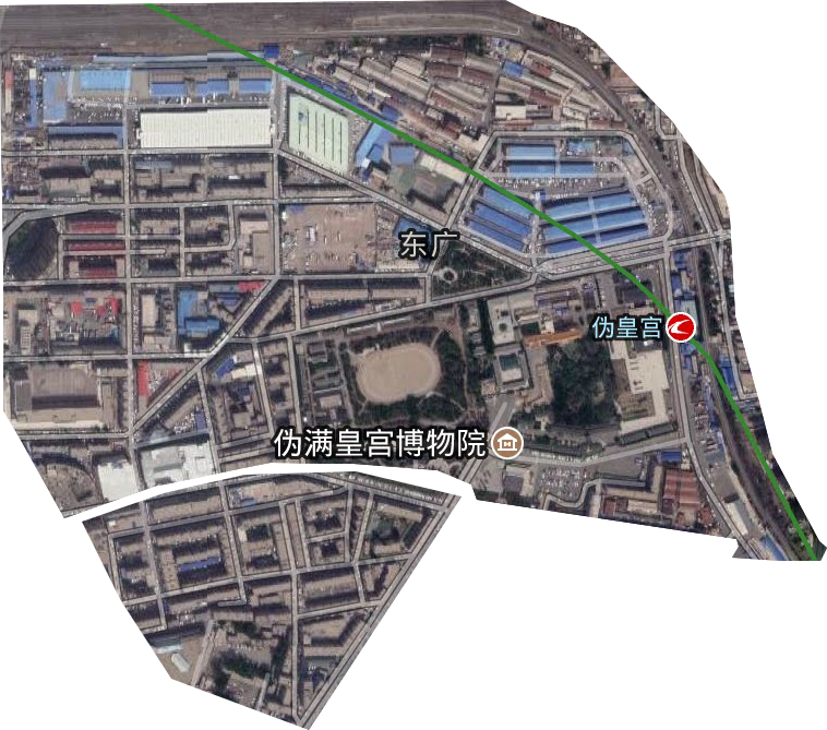 东广街道卫星图