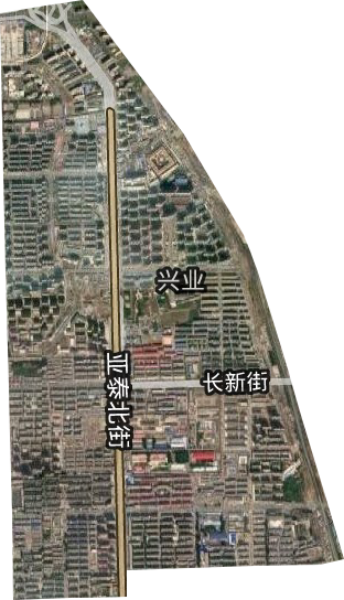 兴业街道卫星图