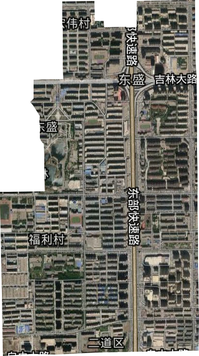 东盛街道卫星图